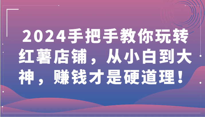 2024手把手教你玩转红薯店铺，从小白到大神，赚钱才是硬道理！-艾云网创