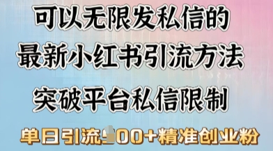 最新“摆烂式”引流打法，小红书私信引流，单天引流100+-艾云网创