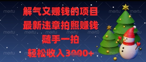 解气又挣钱的项目，最新违章拍照挣钱，随手一拍，轻松收入多张【揭秘】-艾云网创