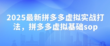 2025最新拼多多虚拟实战打法，拼多多虚拟基础sop-艾云网创