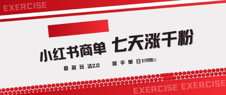 小红书商单2.0最新玩法，3天涨千粉单日变现多张-艾云网创